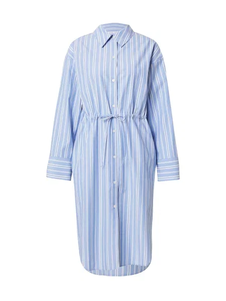 Samsøe Samsøe Košeľové šaty Sacatan svetlomodrá biela