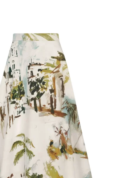 Fustă Oscar De La Renta din poplin