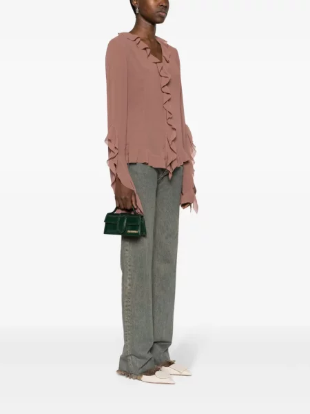 Geantă shopper Jacquemus din piele verde