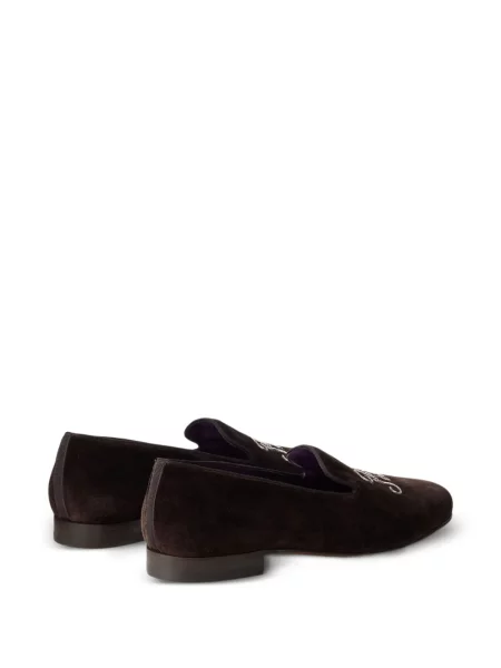 Papuče Ralph Lauren Purple Label s vezom ljubičasta