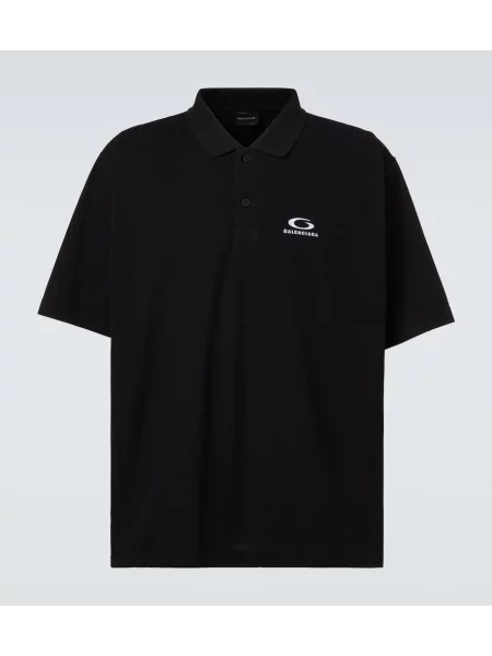 Polo majica Balenciaga črna