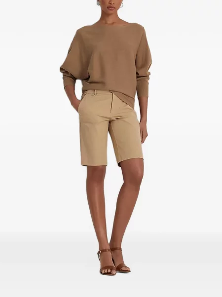 Cu centură pantaloni scurți Lauren Ralph Lauren bej