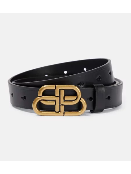 Curea Balenciaga din piele negru