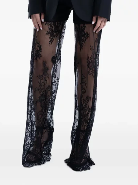 Pantaloni Monarh din dantelă negru