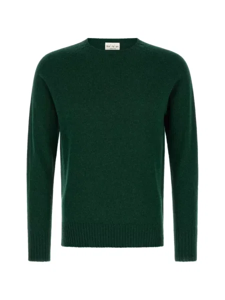 Pulover Ma'ry'ya cu decolteu rotund verde