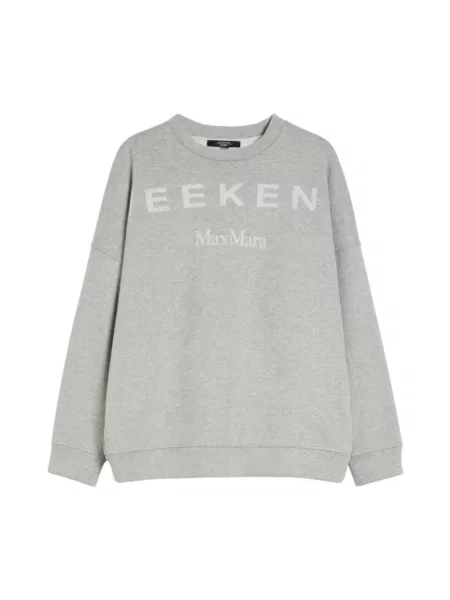 T-shirt z dekoltem w serek model ‘OPZIONE’ Weekend Max Mara niebieska