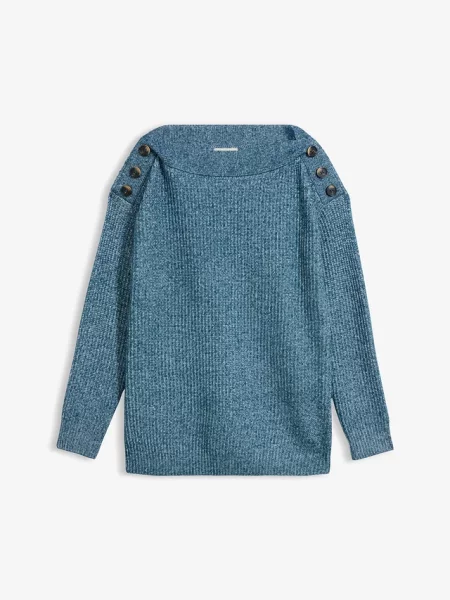 Sweter oversize z niebieski