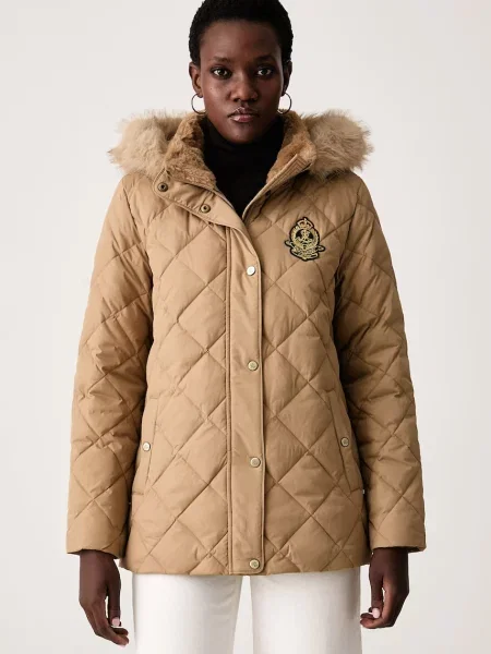 Lauren Ralph Lauren prešívaná bunda dámska béžová