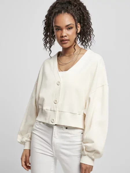 Kardigan Urban Classics frotte biały