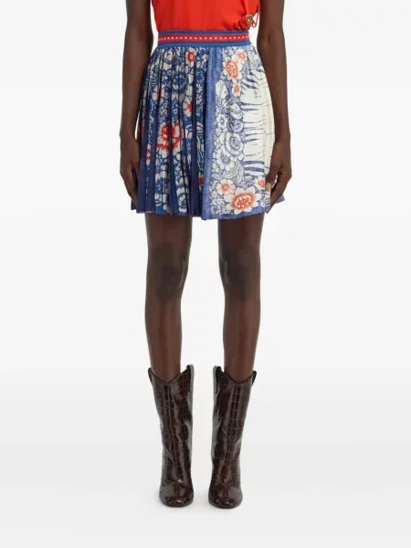 Mini sukňa Roberto Cavalli modrá