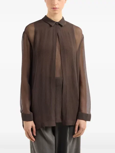 Top Giorgio Armani de mătase maro