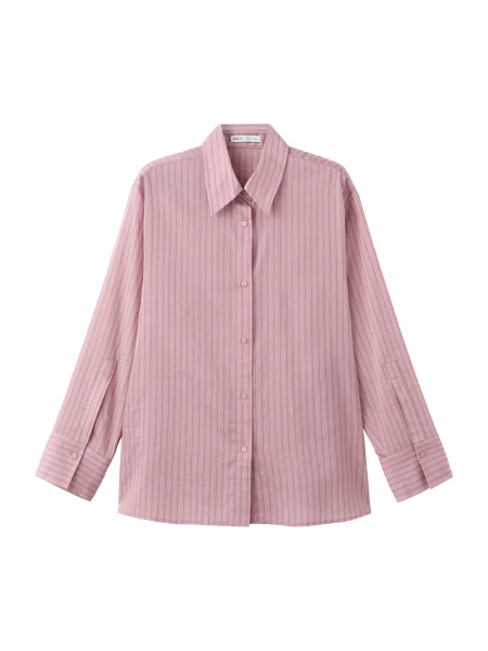 MANGO Bluza Lombi staro roza / črna bela