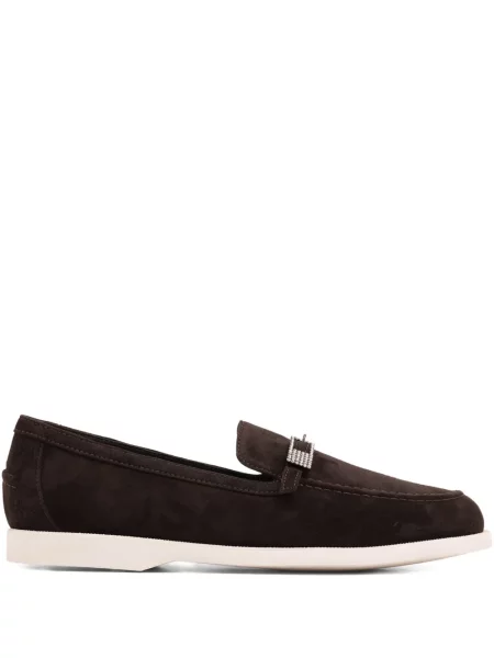 Pantofi loafer Le Silla cu cataramă de cristal maro