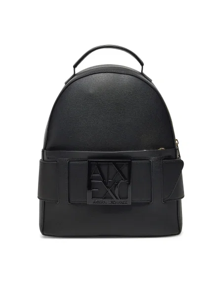 Armani Exchange hátizsák kis sima fekete