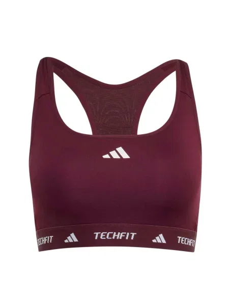 ADIDAS PERFORMANCE Sutien sport castaniu alb
