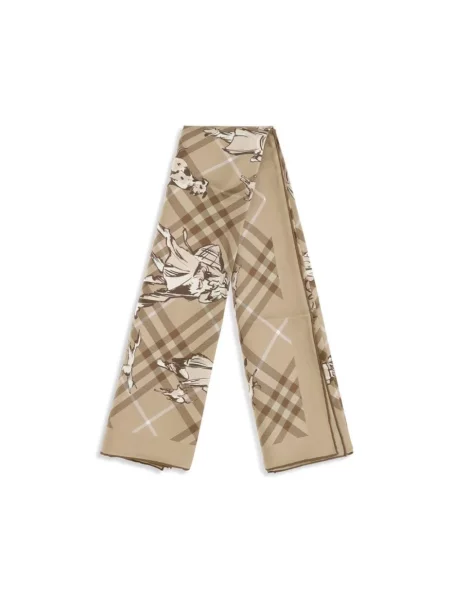 Chusta Burberry z nadrukiem beżowa