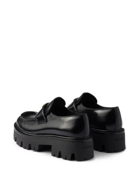 Loafers Prada na platformě černé