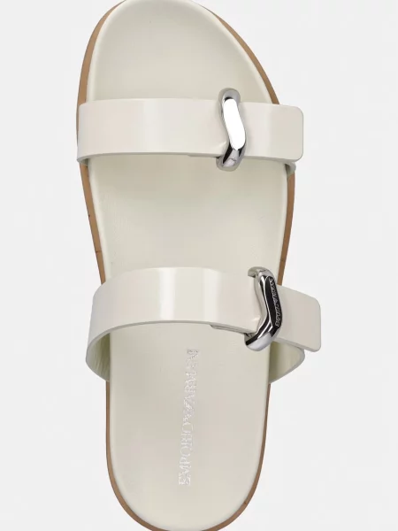 Emporio Armani papucs női bőr bézs