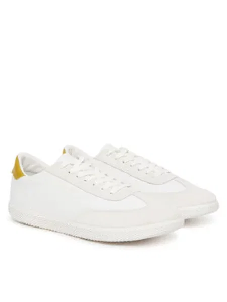 Calvin Klein Sneakersy Low Top Lace Up Cv Mix bílá