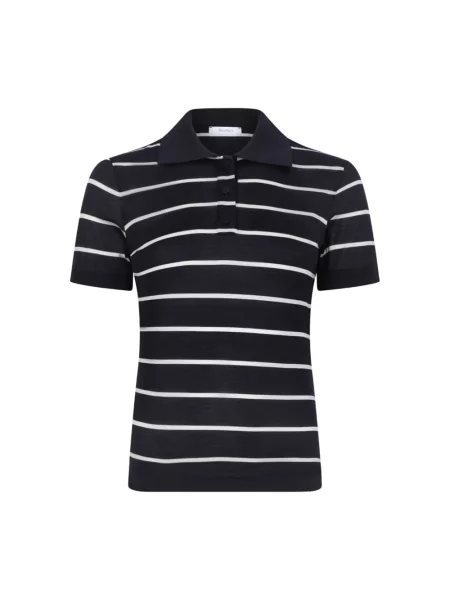 Polo Max Mara z krótkim rękawem niebieskie