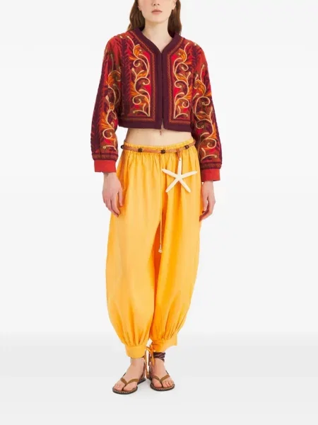 Pantaloni Antik Batik cu cordon portocaliu