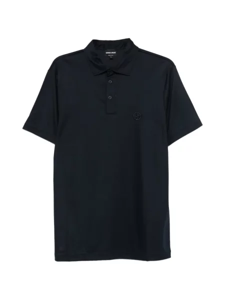 Tricou polo Giorgio Armani cu autograf albastru