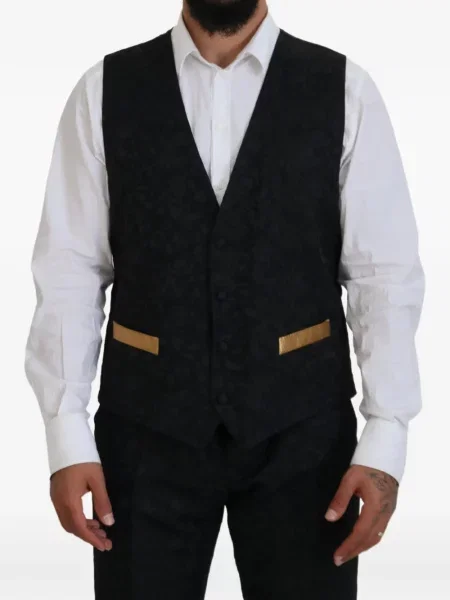 Costum Dolce & Gabbana din jacard negru