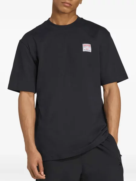 Tricou Adidas din piele de căprioară albastru