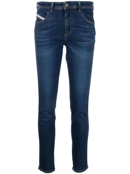 Blugi skinny Diesel cu talie înaltă albastru