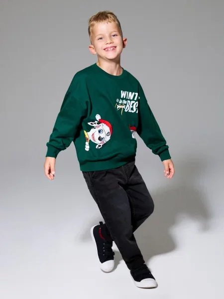 Sinsay Mikina s vánočním motivem PAW Patrol zelená
