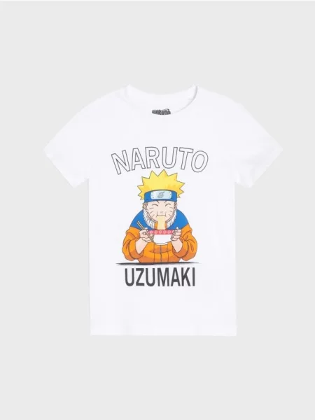 Sinsay Tričko s krátkým rukávem Naruto bílá