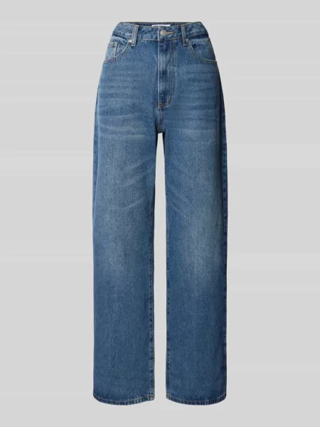 Jeansy o kroju baggy Essentials Review niebieskie