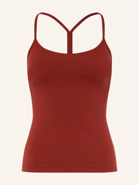 Lululemon Tílko Flow tmavě červená