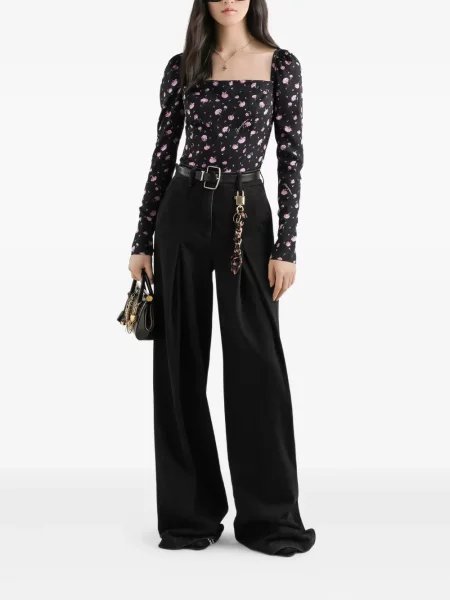 Bluză Dolce & Gabbana cu model floral negru