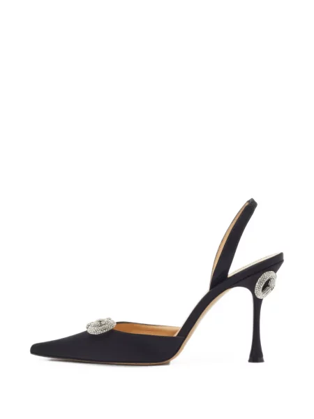 Pantofi cu toc Mach & Mach cu funde negru