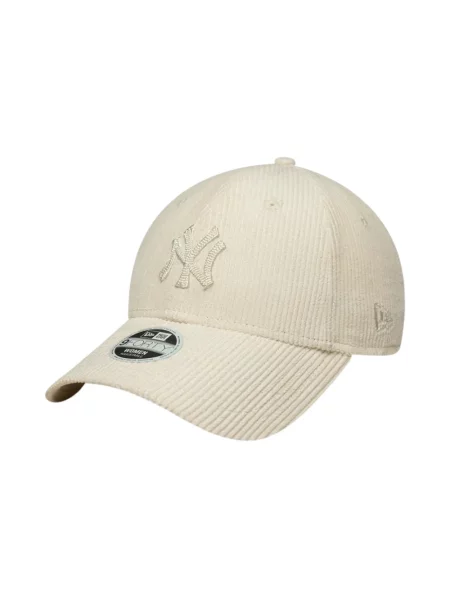 Czapka z daszkiem New Era sztruksowa biała