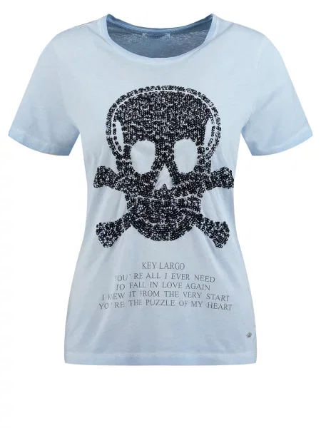 Key Largo Tricou Bone albastru fumuriu negru