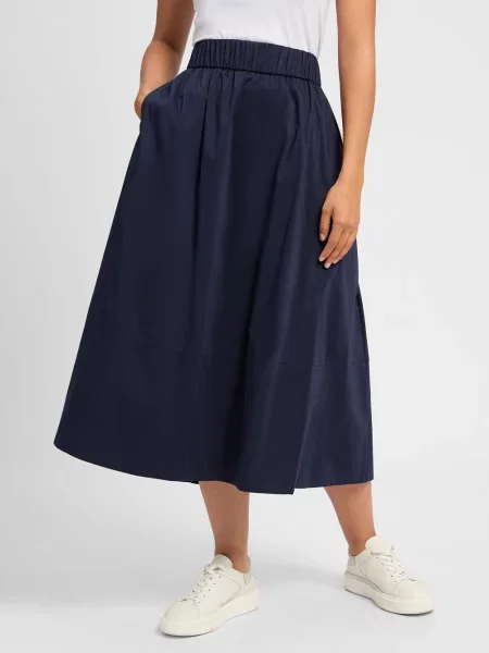 Neo Noir spódnica midi Yara Kobiety jednolity 36 niebieski