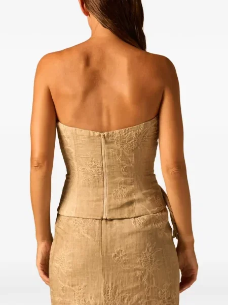 Bluzka z wiązanym dekoltem Jbq z kokardką zielona