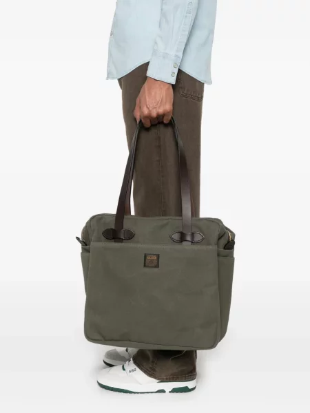 Geantă Filson din țesătură twill verde
