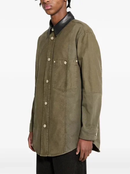 Gulerat geanta de piele Wales Bonner verde