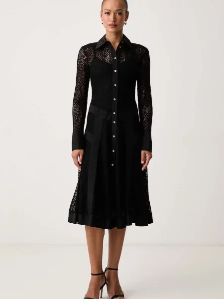 Pinko rochie din dantelă negru