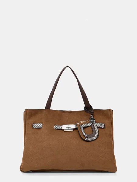 DKNY geantă shopper pentru femei cu imitație de piele întoarsă BRYAR bej