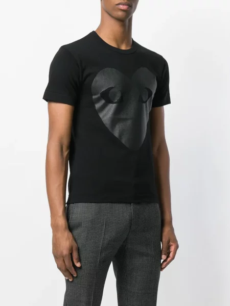 Tričko Comme Des Garçons Play s potiskem černé