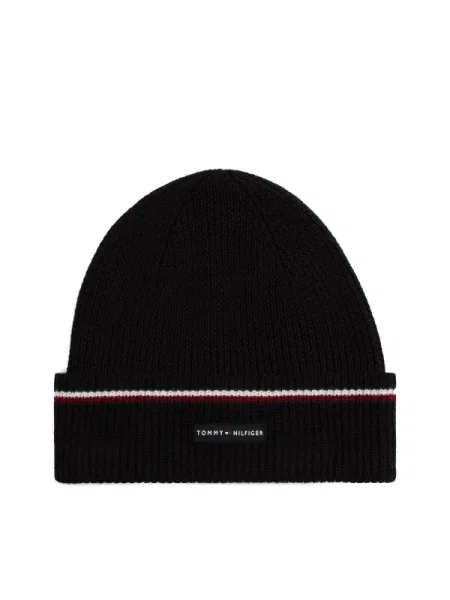 TOMMY HILFIGER Căciulă / alb negru