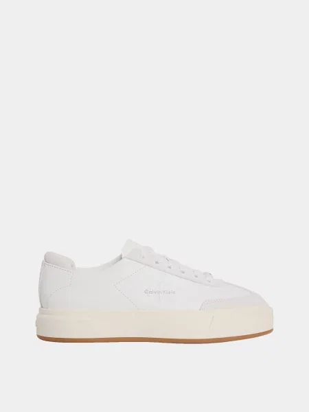 Шкіряні Кеди низькі Calvin Klein BASKET CUPS LUP WT LTH SU білий