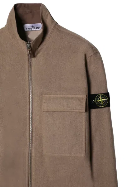 Geacă Stone Island de lână cu strasuri