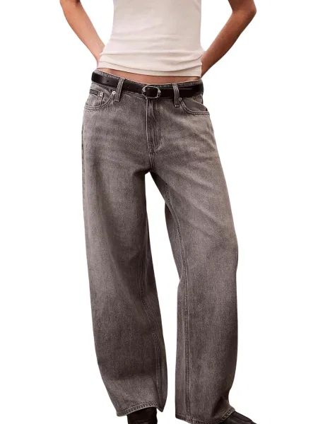 Proste jeansy Calvin Klein szare