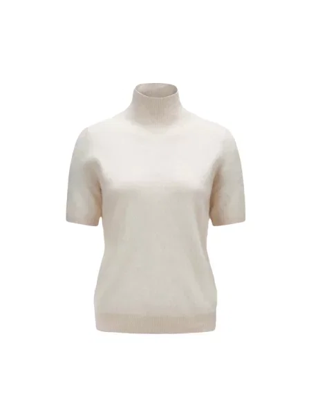 Sweter z golfem Max Mara do golfa beżowy