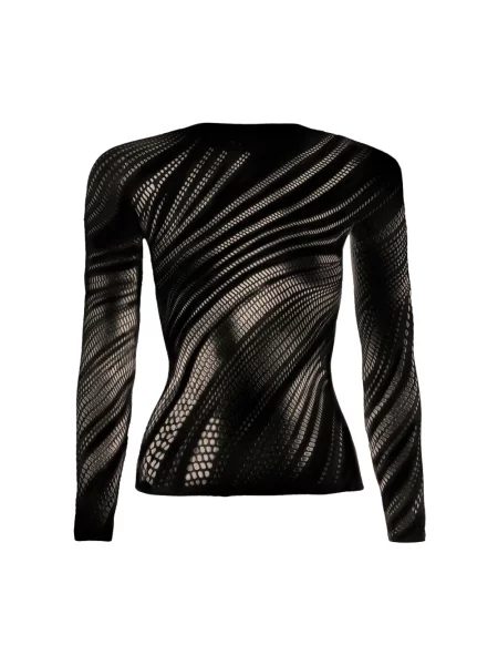 Top Wolford z siateczki czarny